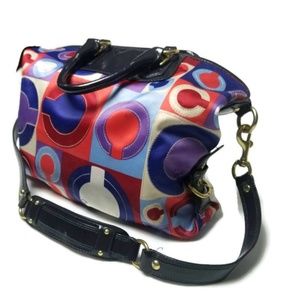 COACH MADISON GRAPHIC OP ART JULIANNE PURSE BAG